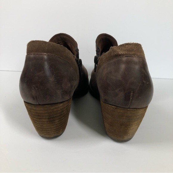 Korks by Kork-Ease Raynor Leather Ankle Booties Brown Zippers 10 Q43106 - Picture 7 of 10